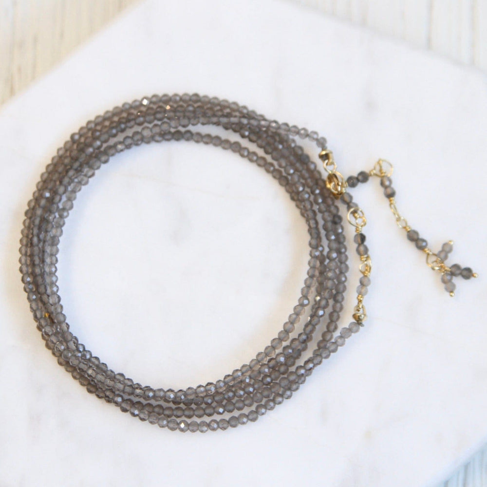 
                      
                        BRC-18K Slate Moonstone Wrap Bracelet & Necklace
                      
                    