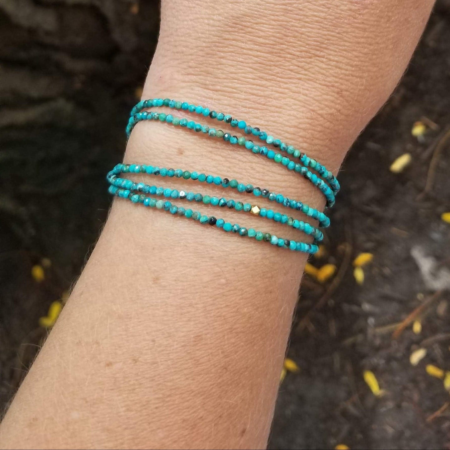 BRC-18K Turquoise Wrap Bracelet & Necklace
