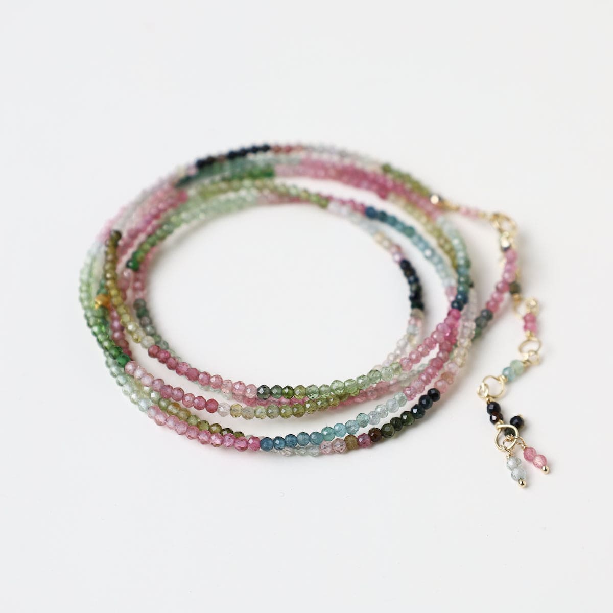 Watermelon Tourmaline Wrap Bracelet & Necklace