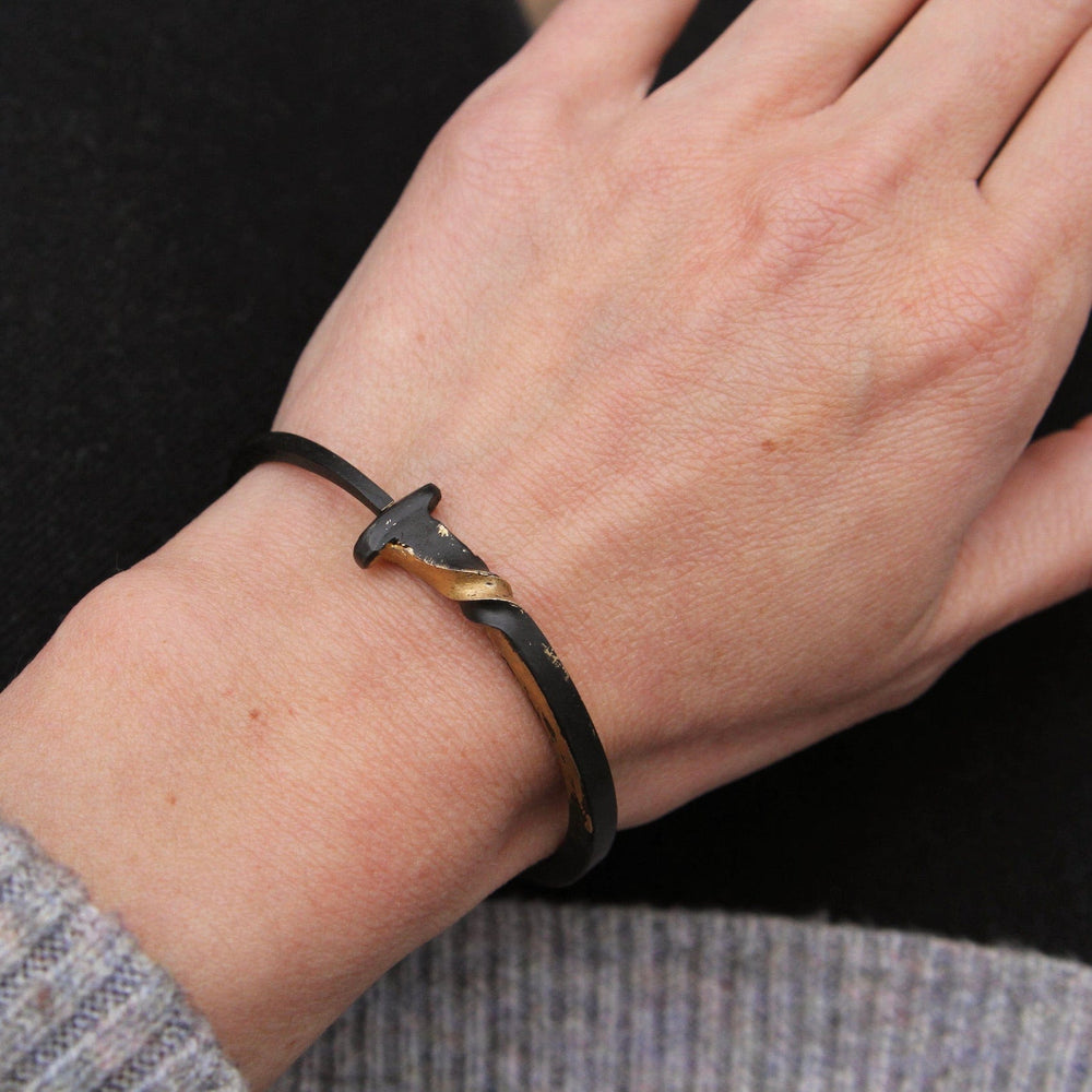 BRC-22K Pat Flynn Iron Nail Bracelet ~ Twisted Nail