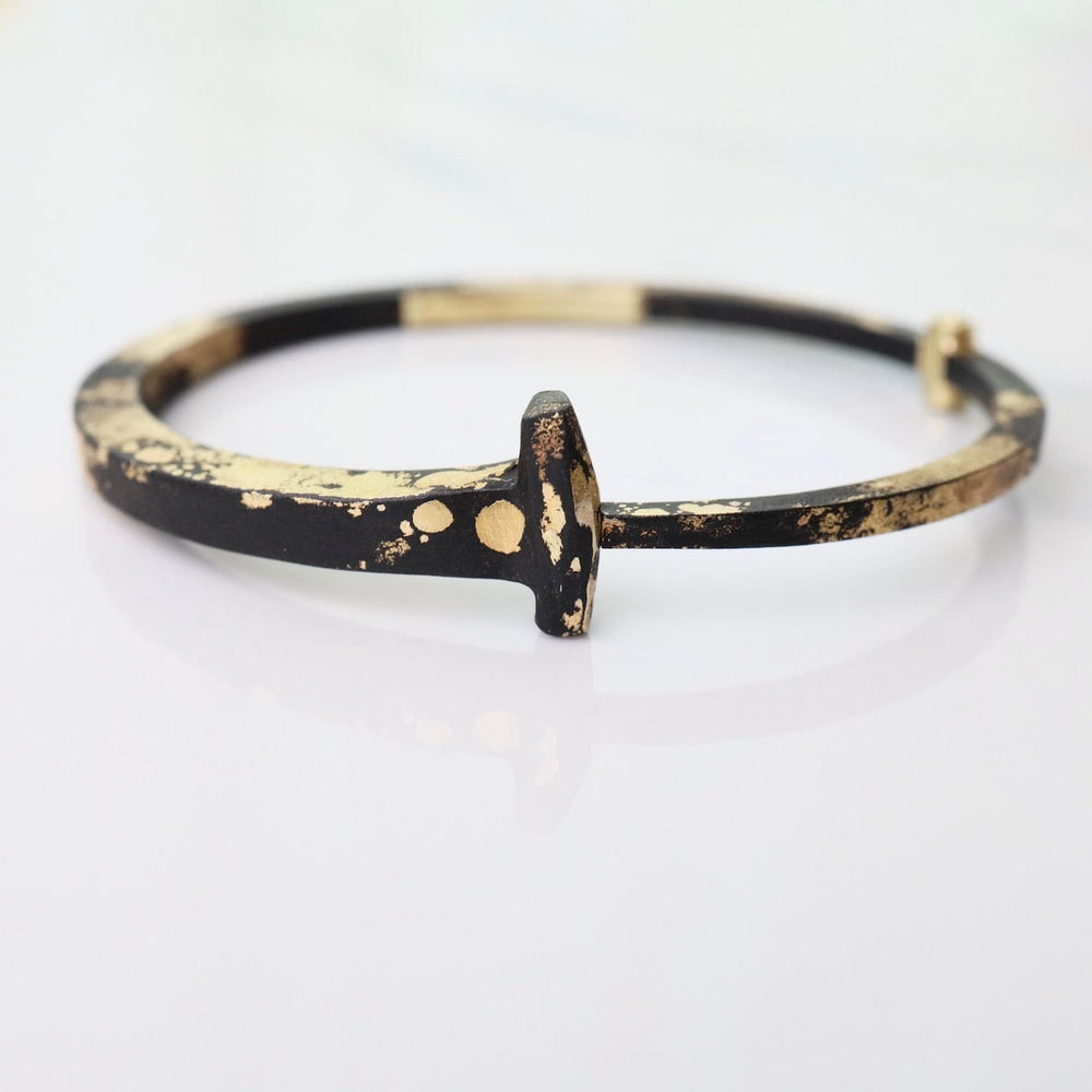 BRC-22K Pat Flynn Iron Nail Bracelet with 22k Yellow Gold Dust