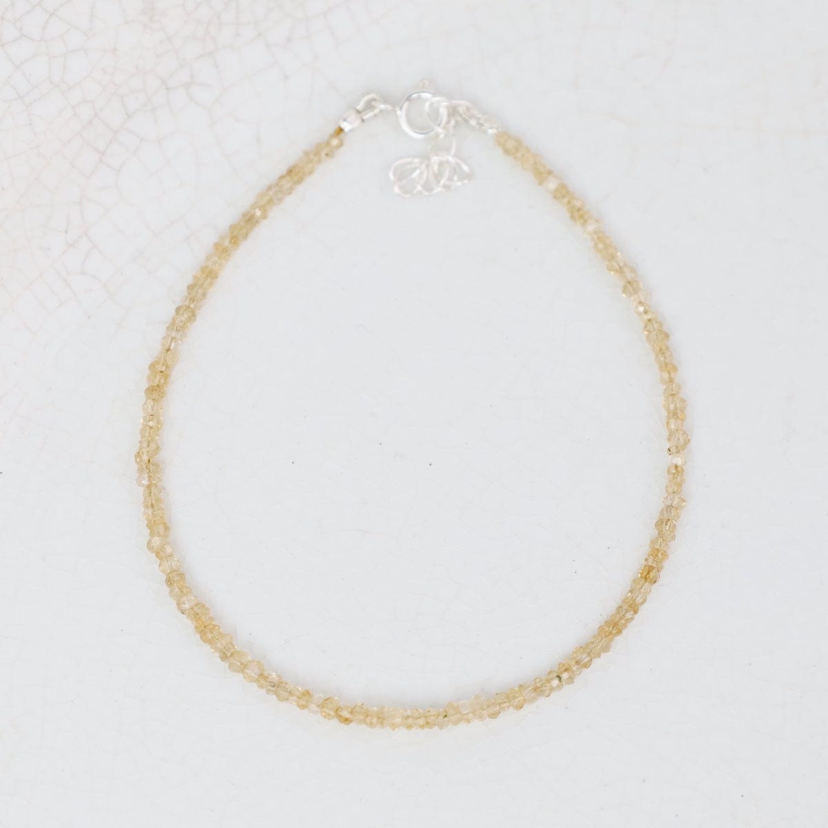 BRC 2mm Simple Stone Bracelet 7-8" - Citrine