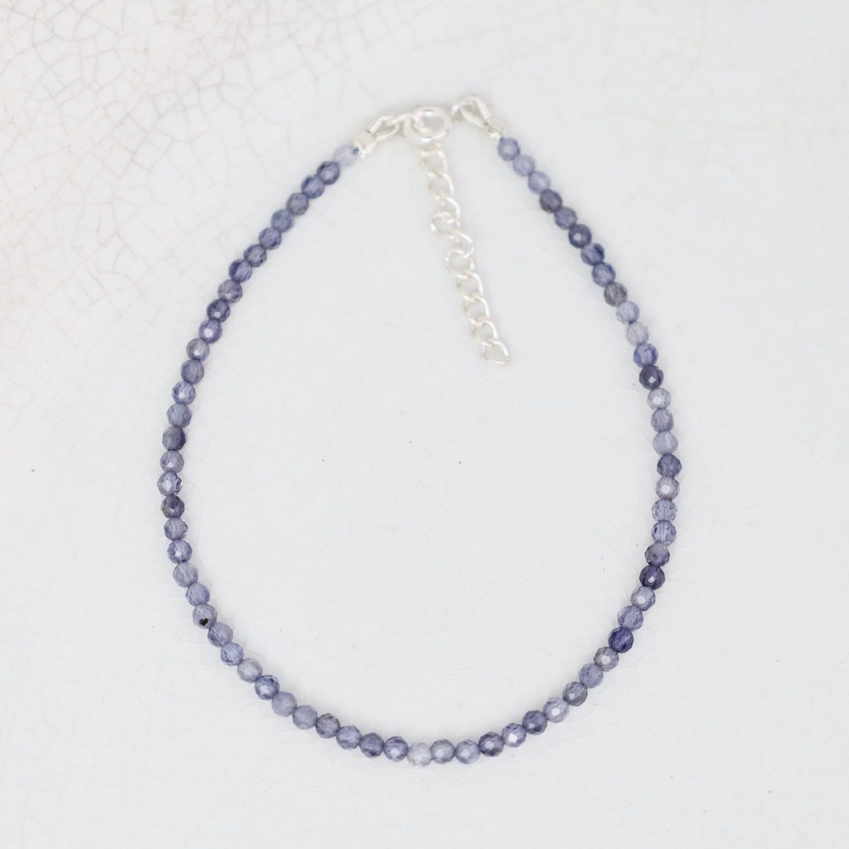 BRC 2mm Simple Stone Bracelet 7-8" - Iolite
