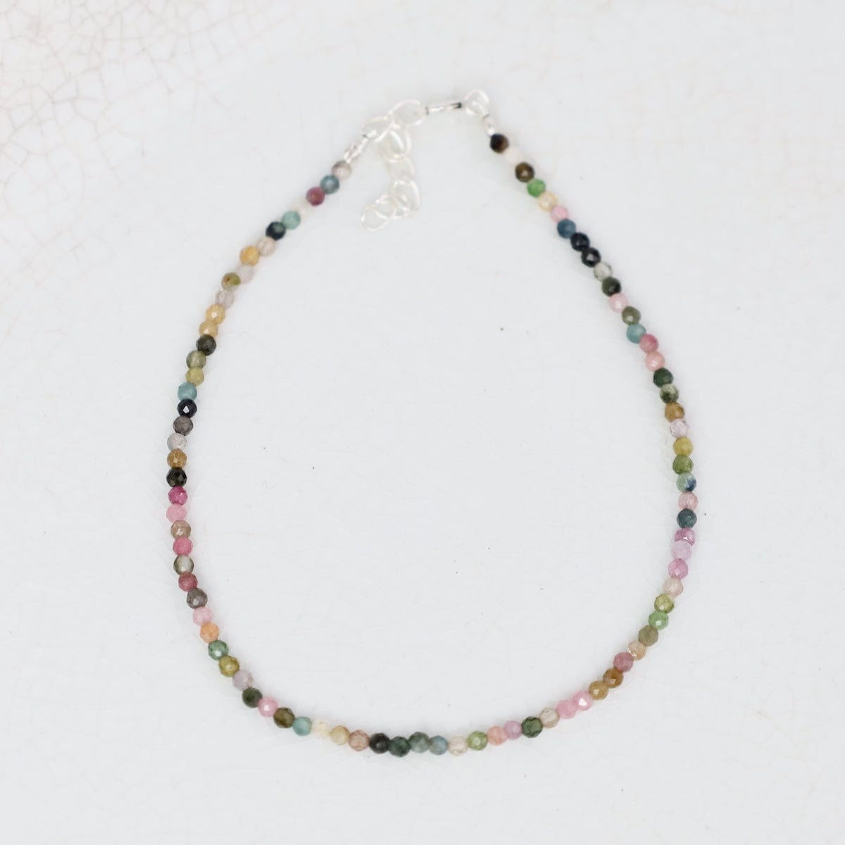 BRC 2mm Simple Stone Bracelet 7-8" - Mixed Tourmaline