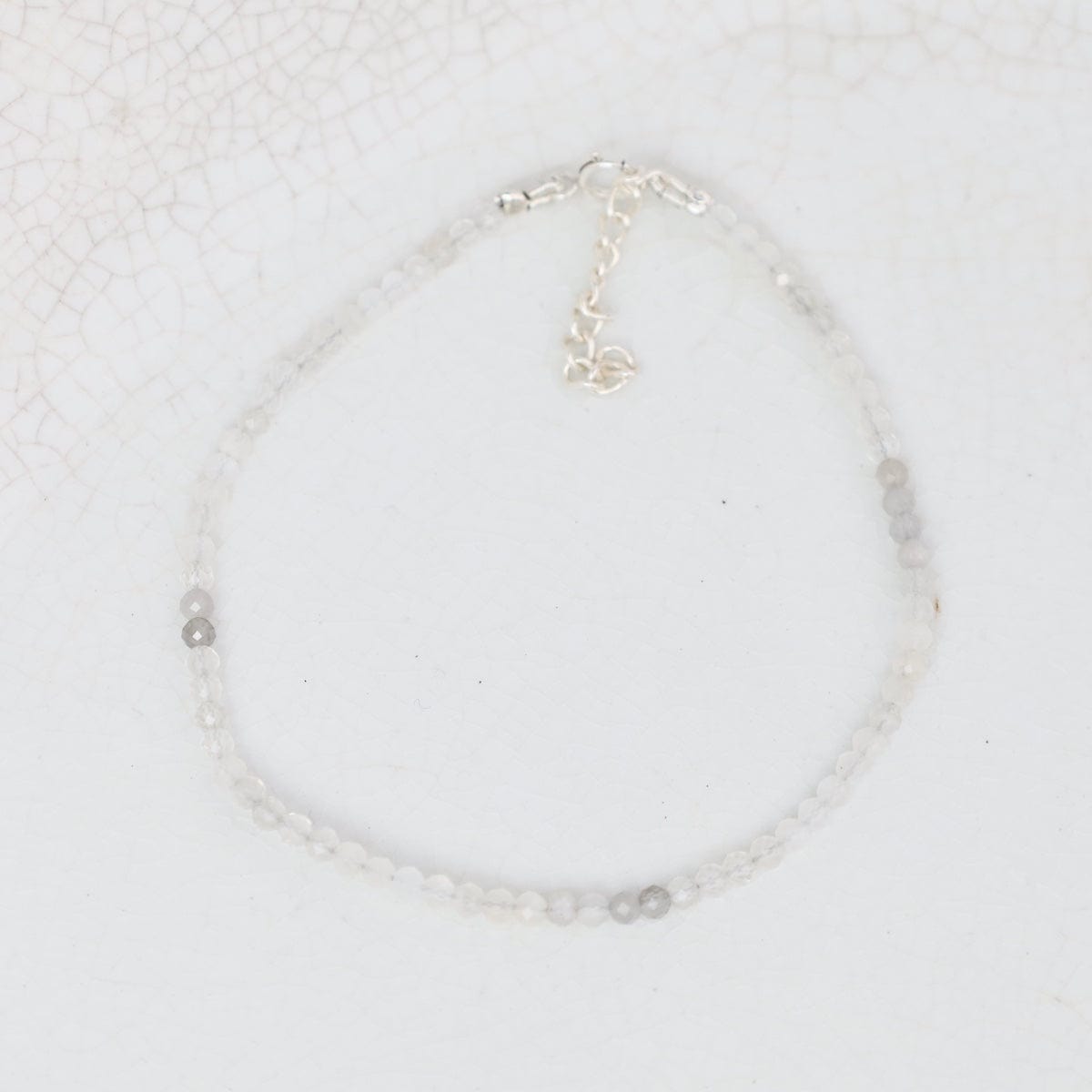 BRC 2mm Simple Stone Bracelet 7-8" - Ombre Moonstone