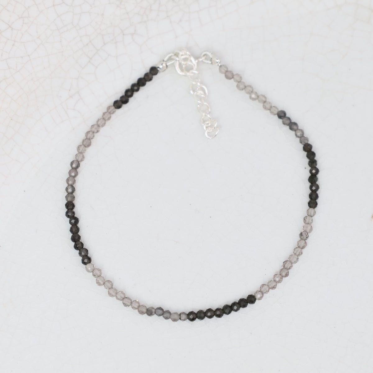 BRC 2mm Simple Stone Bracelet 7-8" - Ombre Smokey