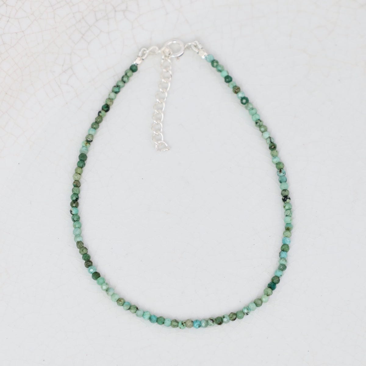 BRC 2mm Simple Stone Bracelet 7-8" - Turquoise