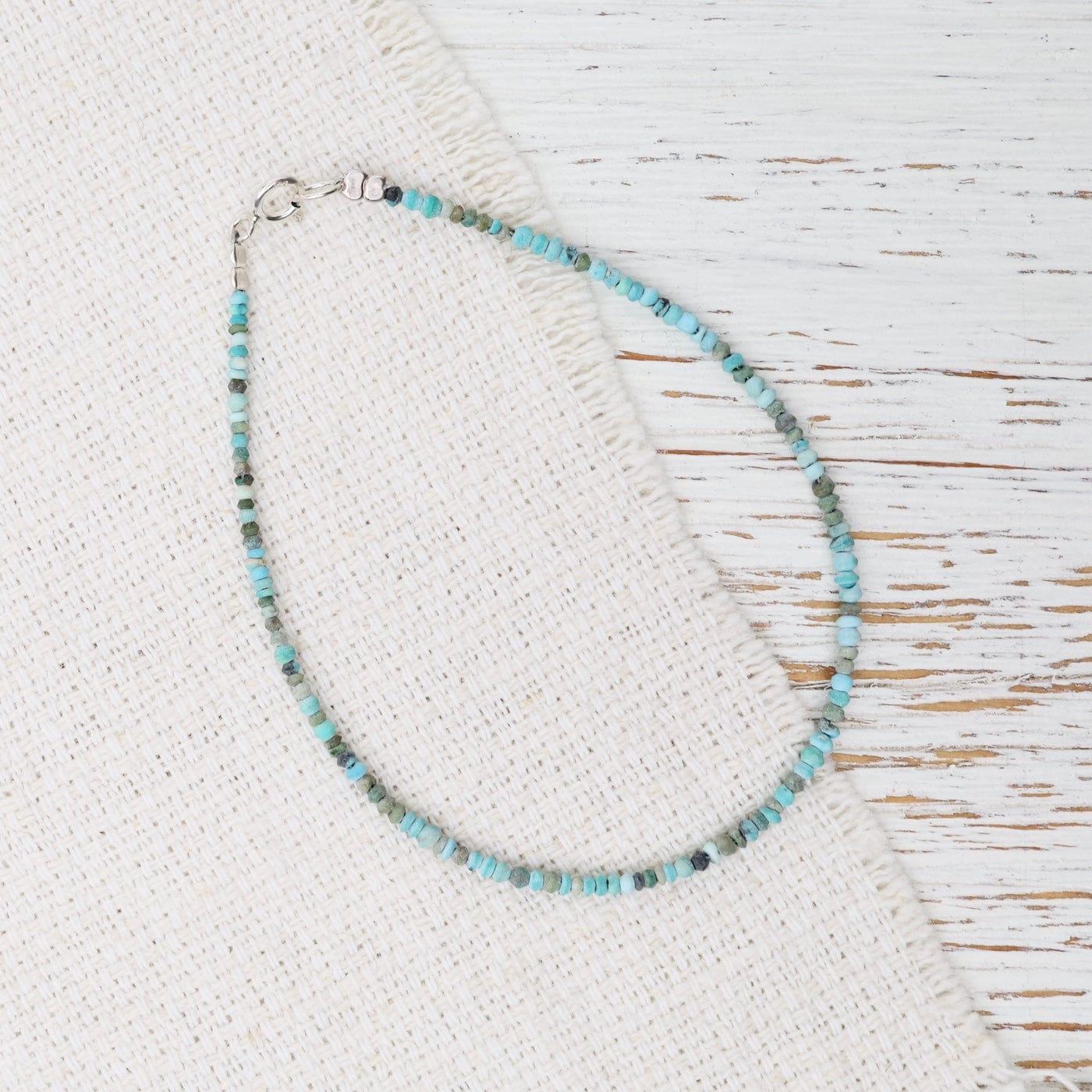 BRC 2mm Simple Stone Bracelet 7" -  Turquoise