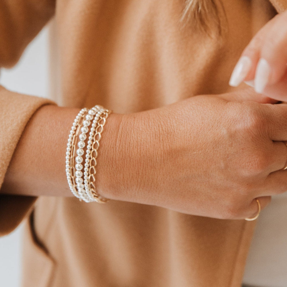 
                  
                    BRC 3mm Sterling Silver Luxe Beaded Bracelet
                  
                