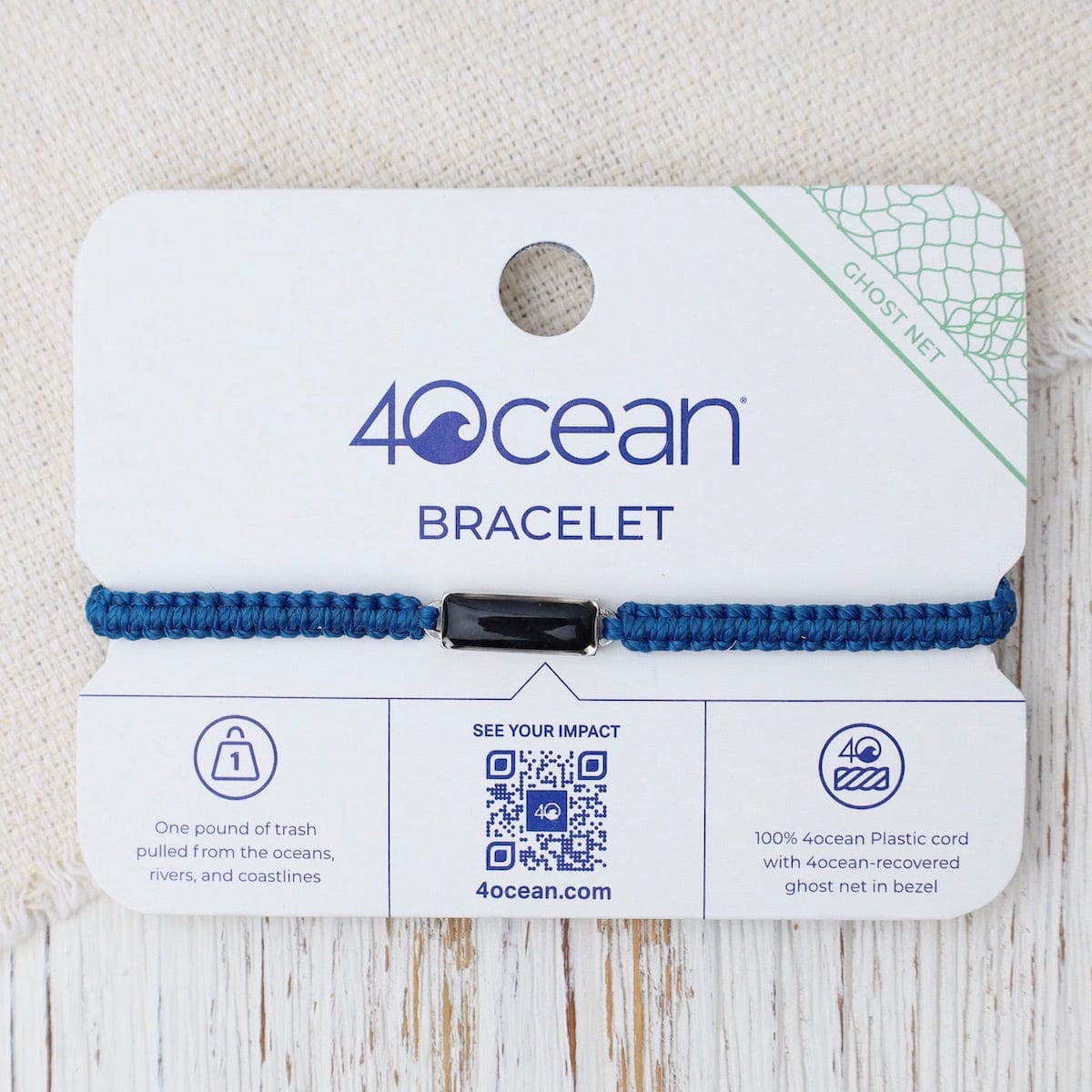 brc 4 ocean recycled plastic glass bracelet ghost net teal 41112520982759