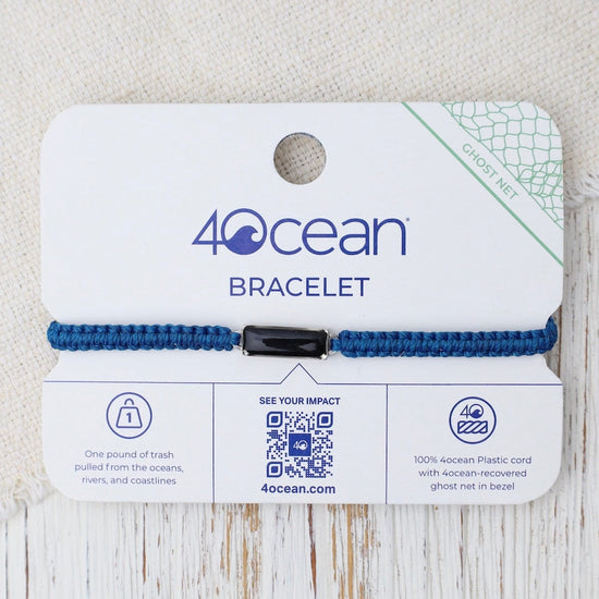 BRC 4 Ocean Recycled Plastic & Glass Bracelet - Ghost Net - Teal