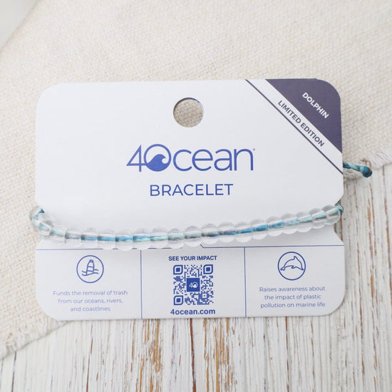 4Ocean Recycled Plastic & Glass Bracelet - Dolphin – Dandelion Jewelry