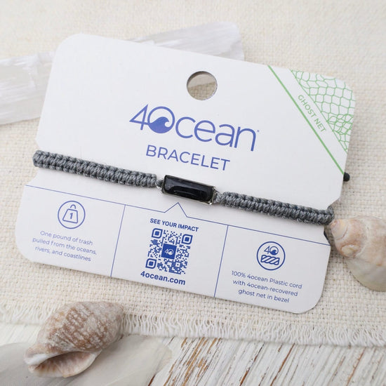 BRC 4 Ocean Recycled Plastic & Glass Braclet - Ghost Net - Charcoal