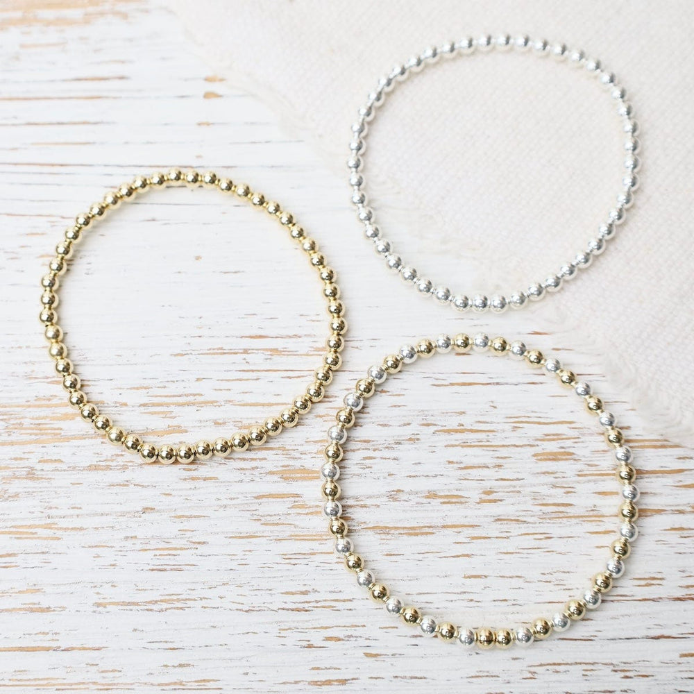 
                      
                        BRC 4mm Classic Ball Bracelet in Silver, Gold, or Two Tone
                      
                    