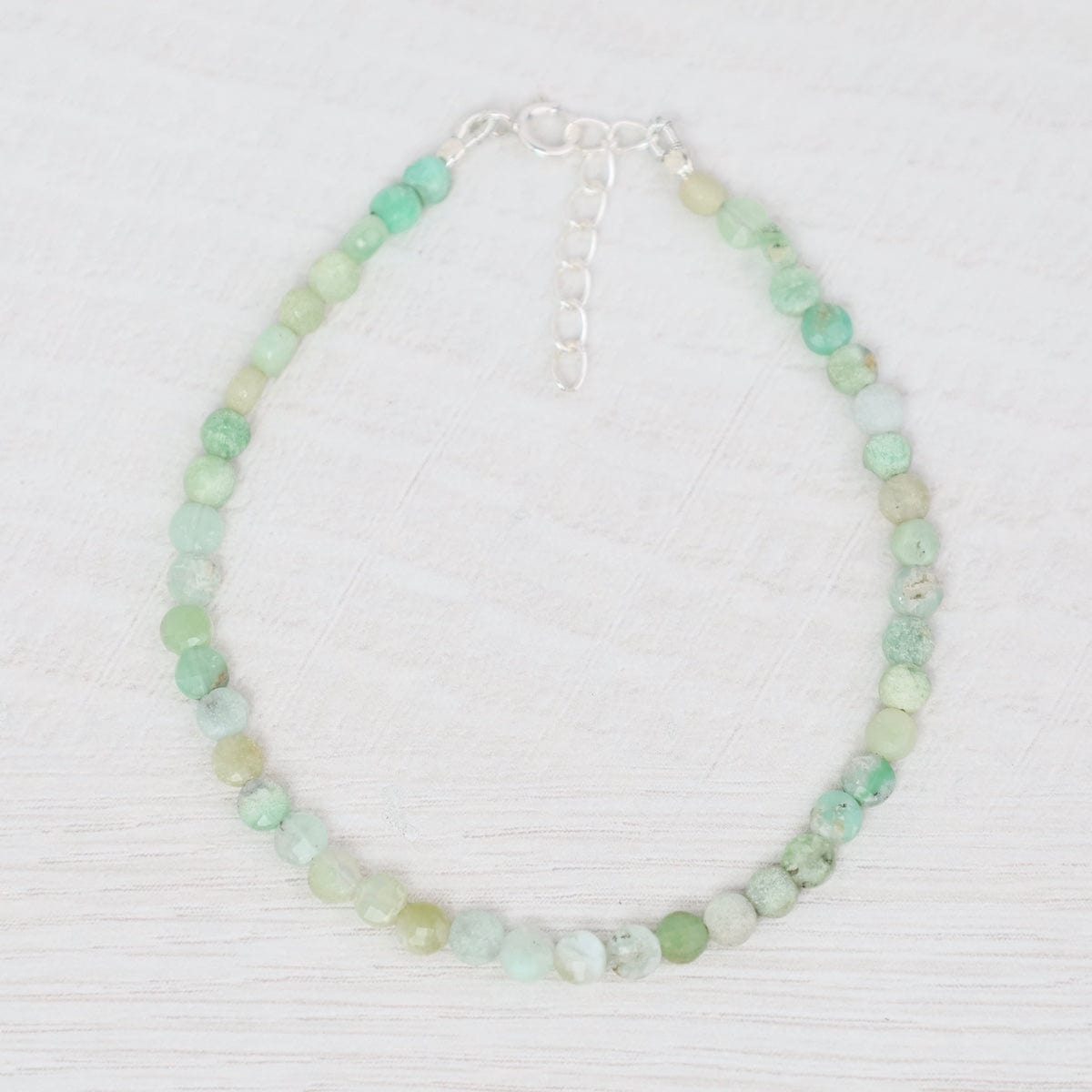 BRC 4mm Coin Simple Stone Bracelet 7-8" - Amazonite
