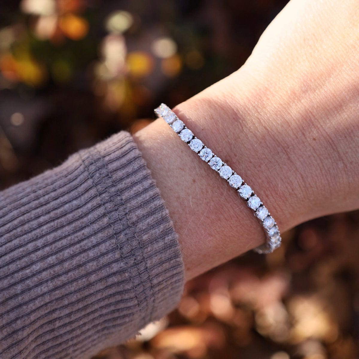 4.3グラム 10K VVS 2連テニスブレスレットMOISSANITE 4.3グラム 10K VVS 2連テニスブレスレットMOISSANITE