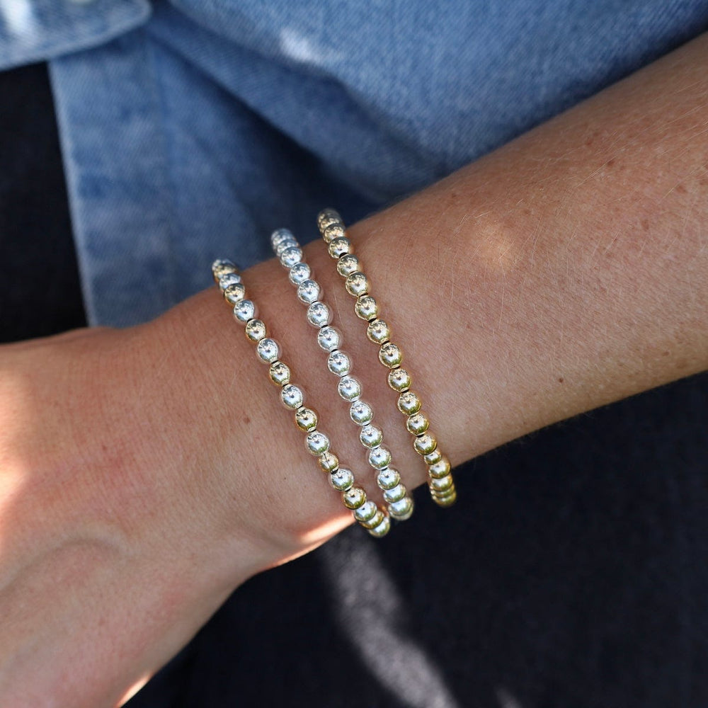 
                      
                        BRC 5mm Classic Ball Bracelet in Silver, Gold, or Two Tone
                      
                    