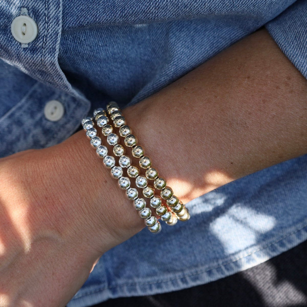 
                      
                        BRC 6mm Classic Ball Bracelet in Silver, Gold, or Two Tone
                      
                    