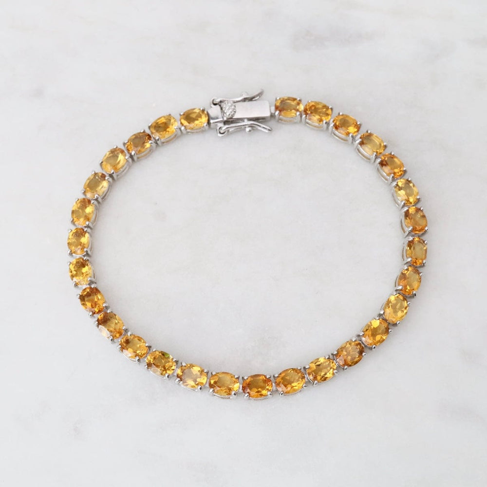 BRC 7.5" 4x5mm Oval Citrine Tennis Bracelet