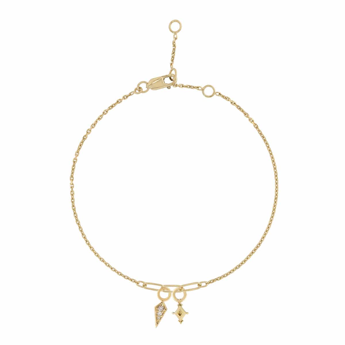 BRC-9K Eiffel Details Point & Dala Gold Bracelet