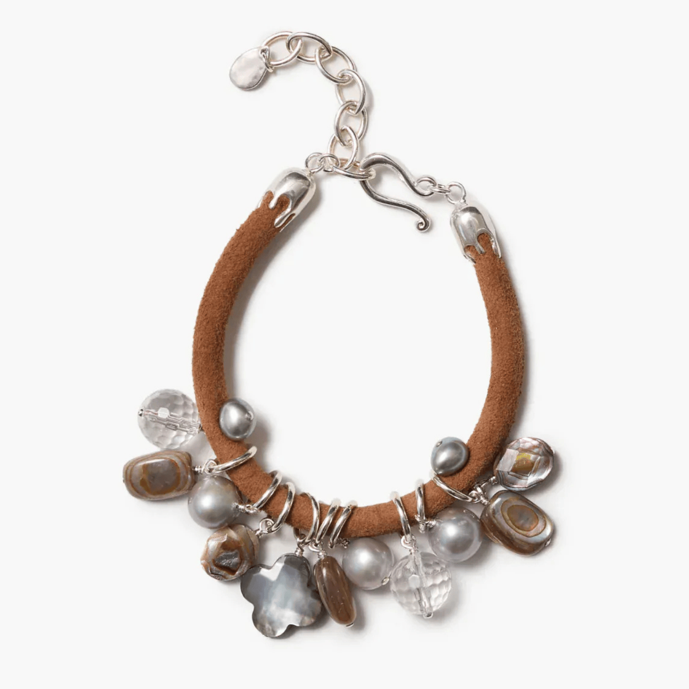 BRC Abalone Lea Leather Bracelet