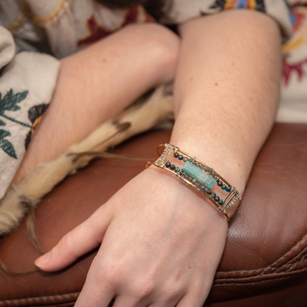 
                  
                    BRC Amazonite Window Cuff Bracelet
                  
                