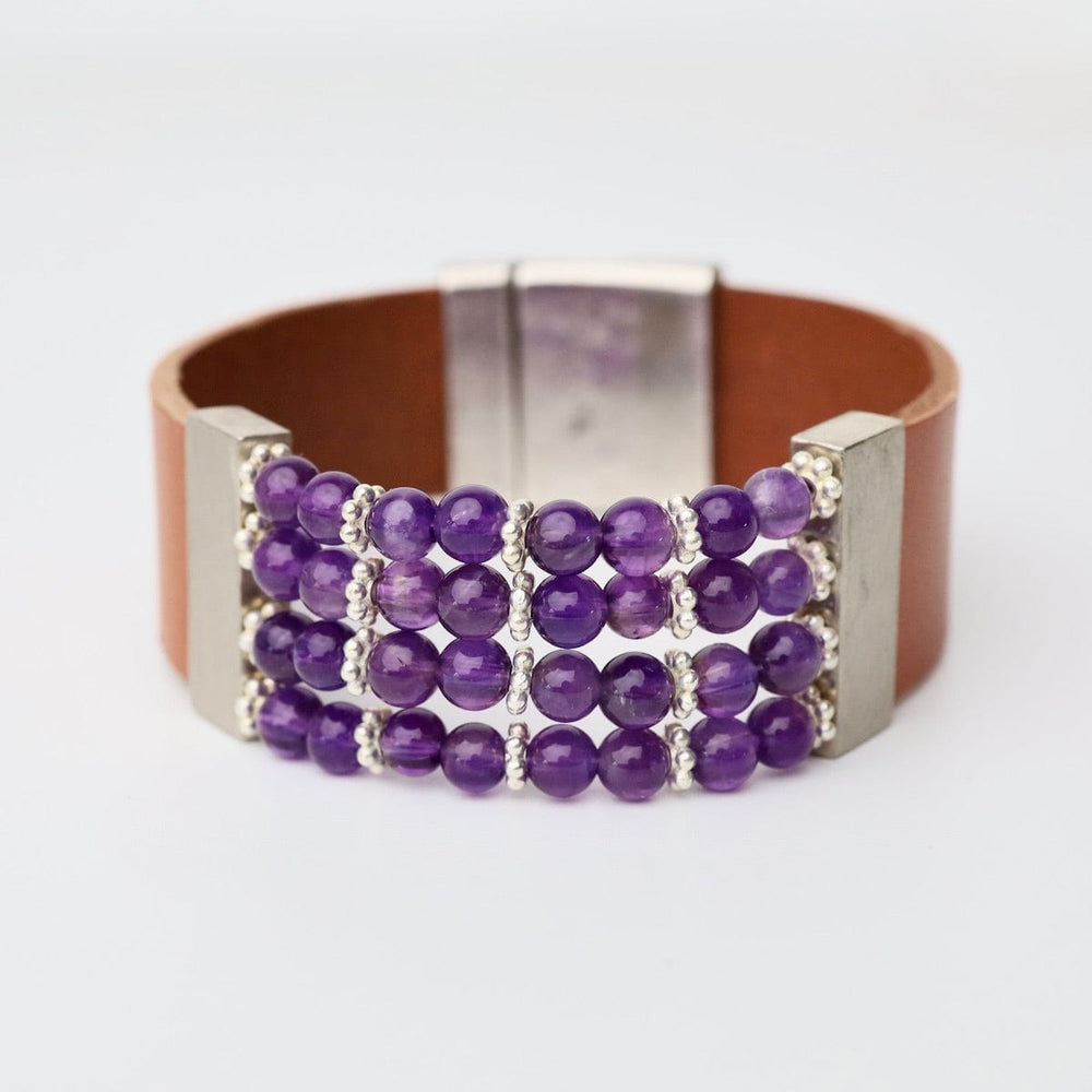 
                      
                        BRC Amethyst Brown Leather Bracelet
                      
                    