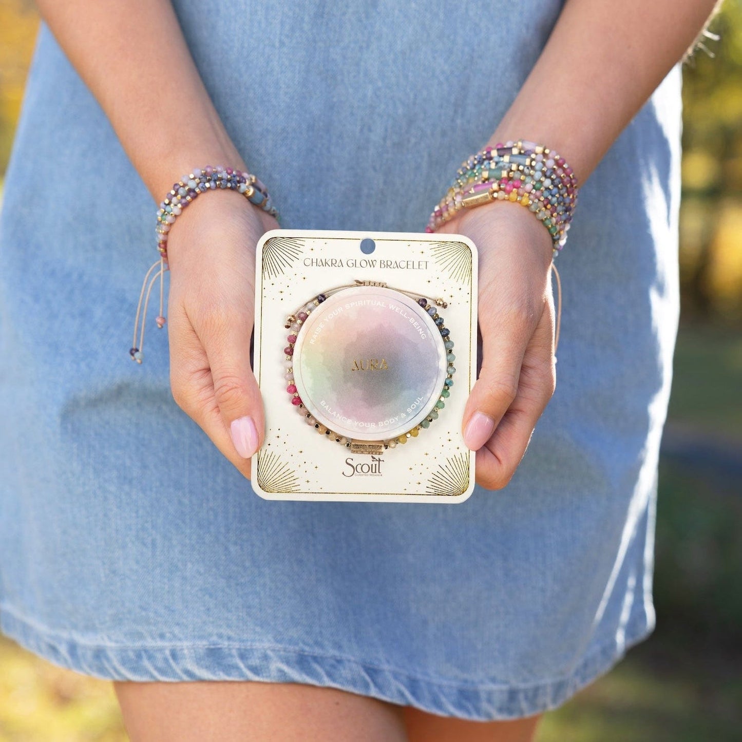 BRC Aura Well-Being Chakra Glow Bracelet in Gold