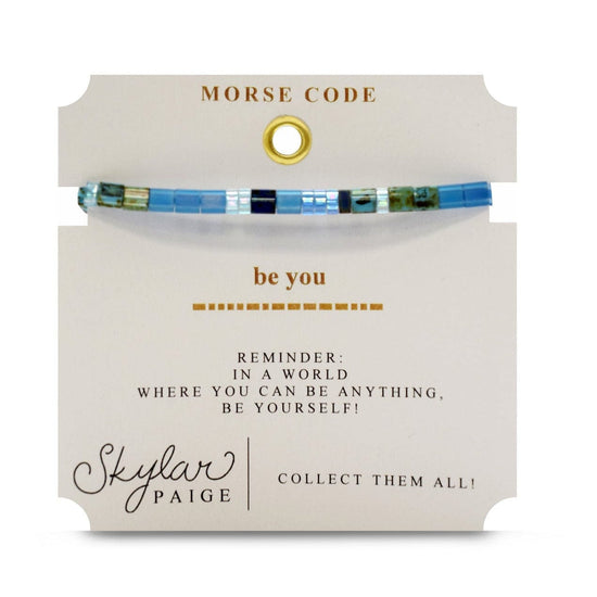 BRC Be You - Morse Code Tila Beaded Bracelet