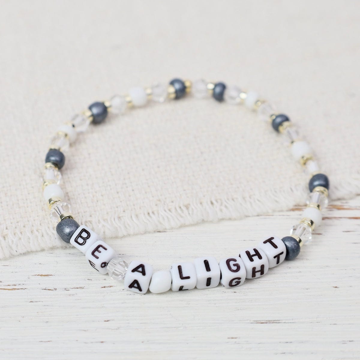 BRC Beaded Words Stretch Bracelets - Be A Light