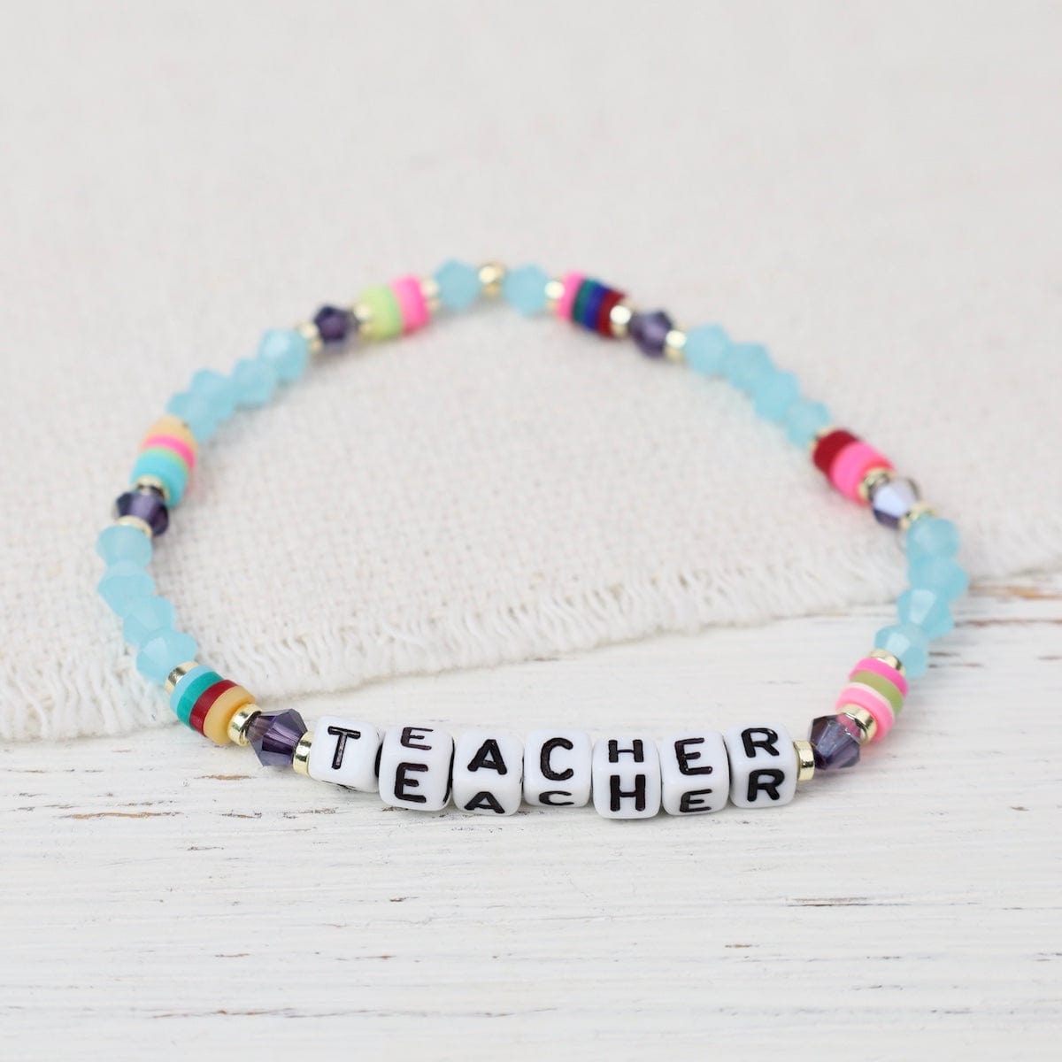 BRC Beaded Words Stretch Bracelets - Teacher