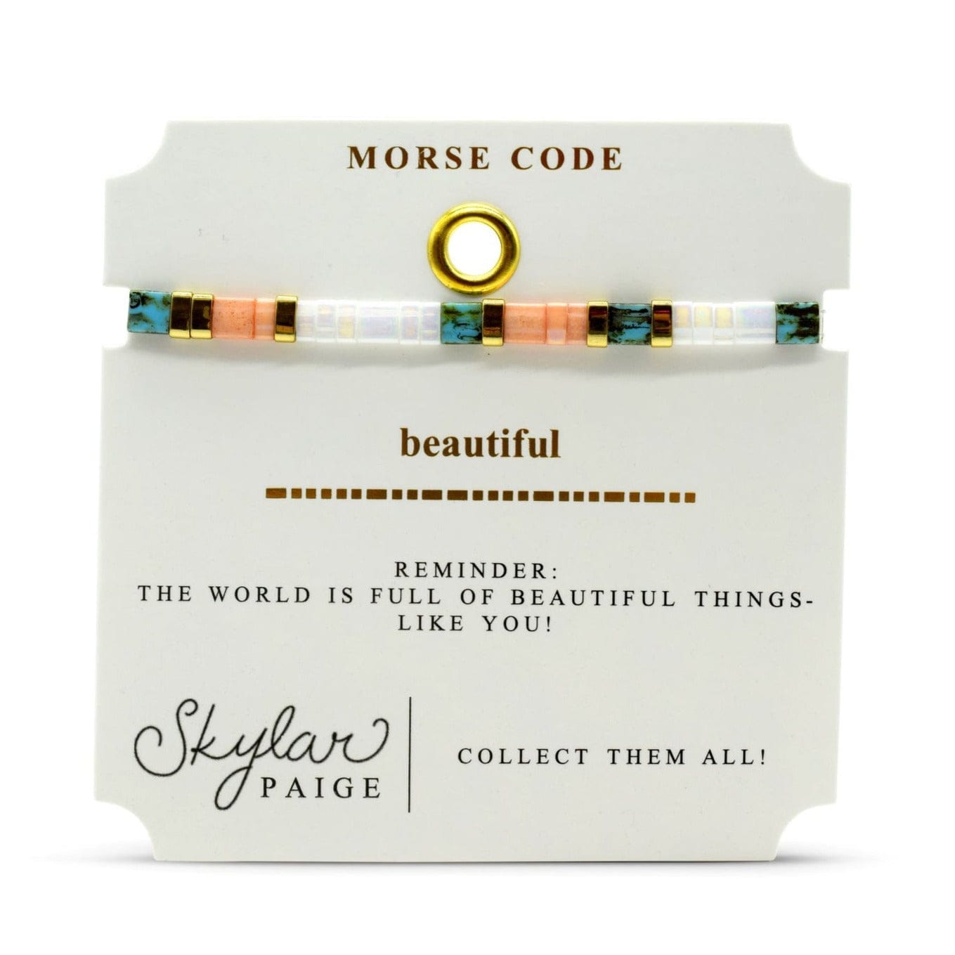 Dream - Morse Code Tila Beaded Bracelet – Dandelion Jewelry