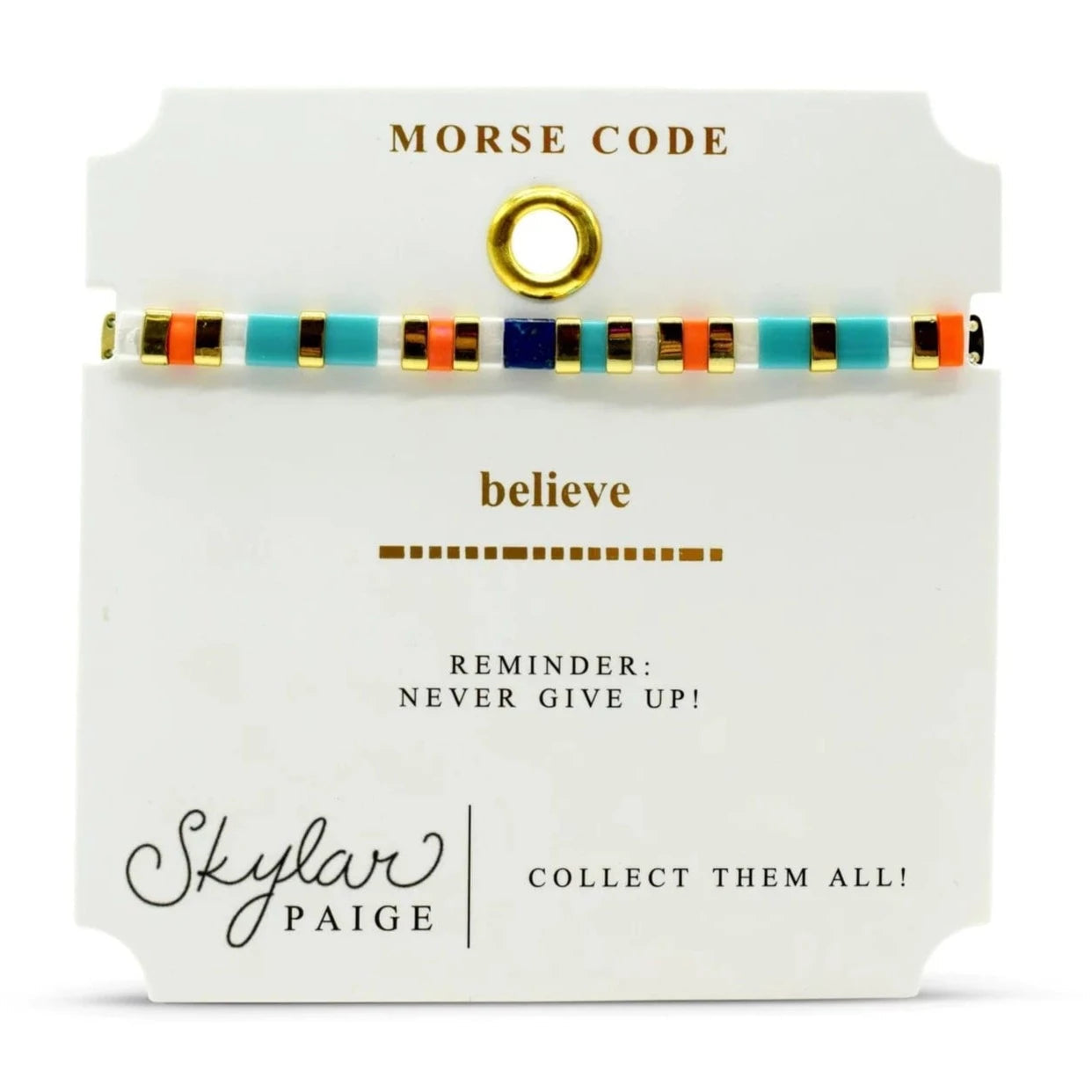 Good Vibes - Morse Code Tila Beaded Bracelet – Dandelion Jewelry