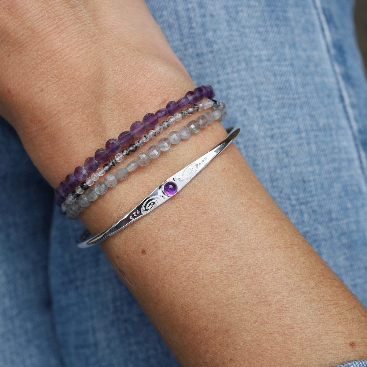 BRC Black Rutile Simple Stone Bracelet