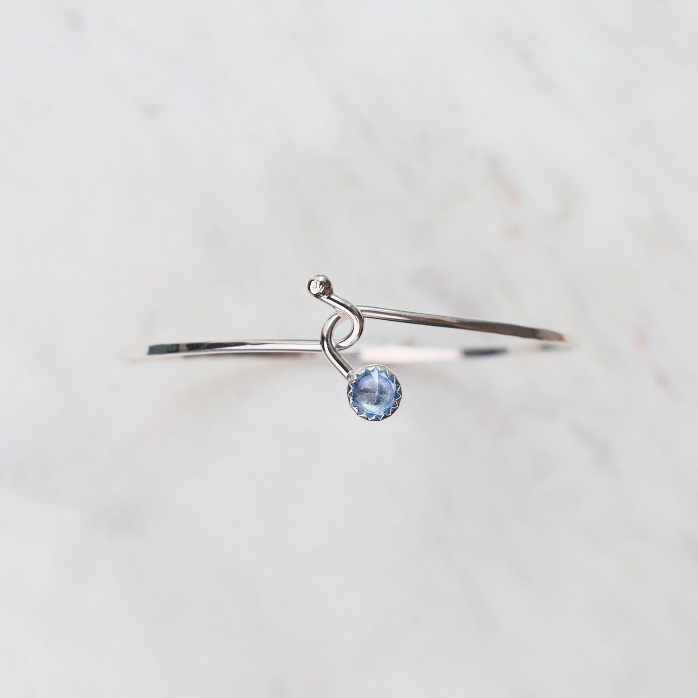 BRC Blue Topaz Dew Drop Silver Bracelet