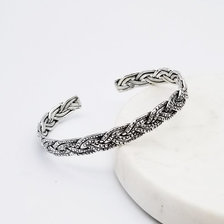 
                      
                        BRC BRAIDED CUFF WITH TINY CIRCLE STAMPS
                      
                    