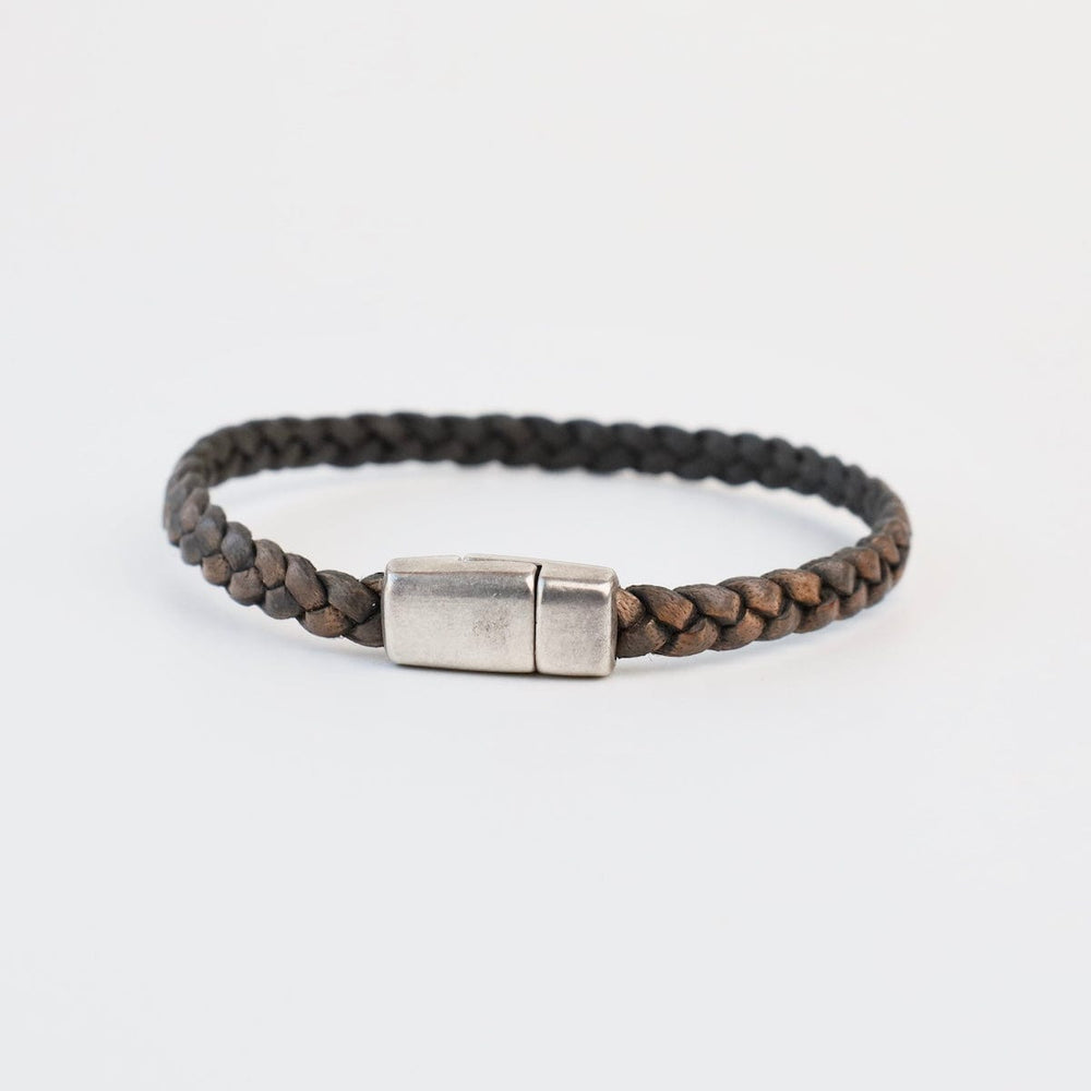 
                  
                    BRC Braided Grey Leather Bracelet - approx 7.5"
                  
                