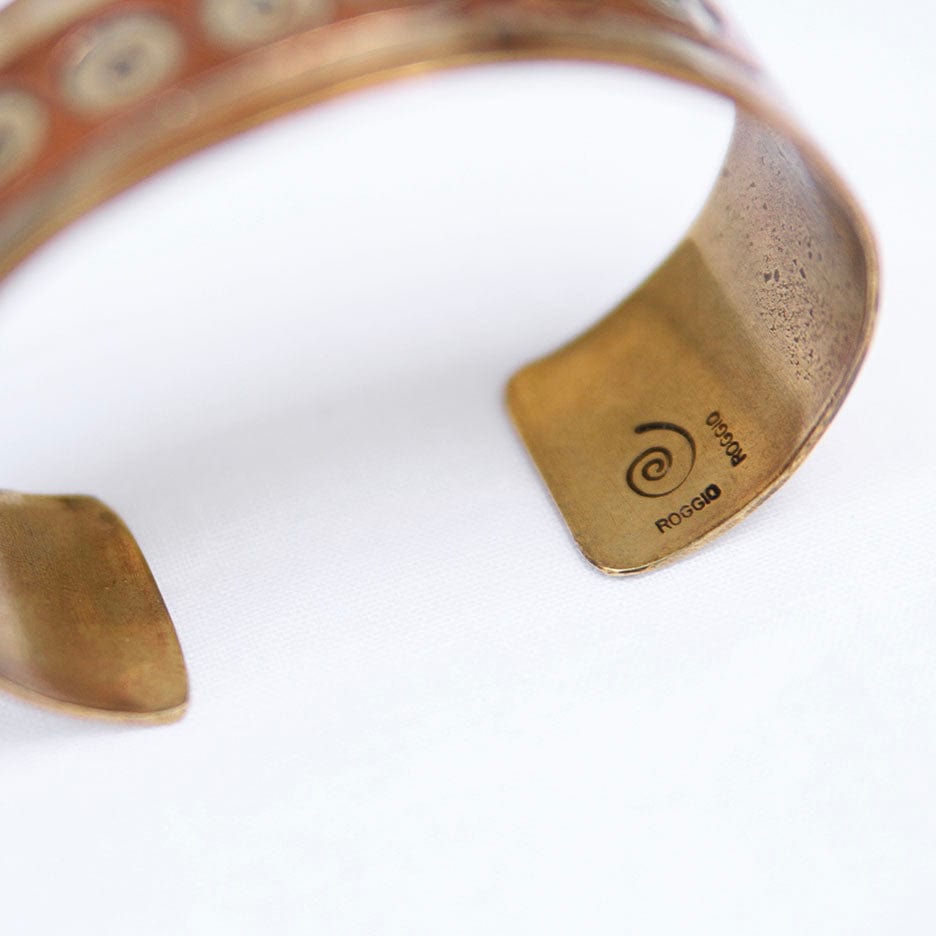 
                  
                    BRC-BRASS Brass & Copper Cut Out Dots Cuff Bracelet
                  
                