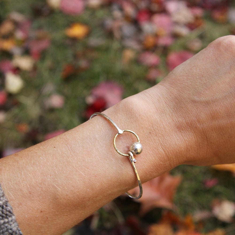 BRC Brass Circle Sterling Silver Hook Bangle