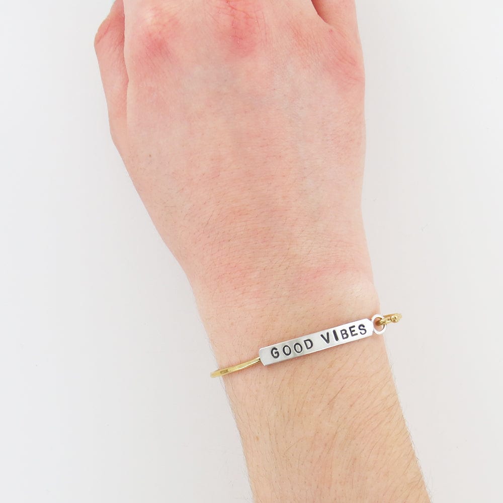 BRC-BRASS GOOD VIBES BANGLE