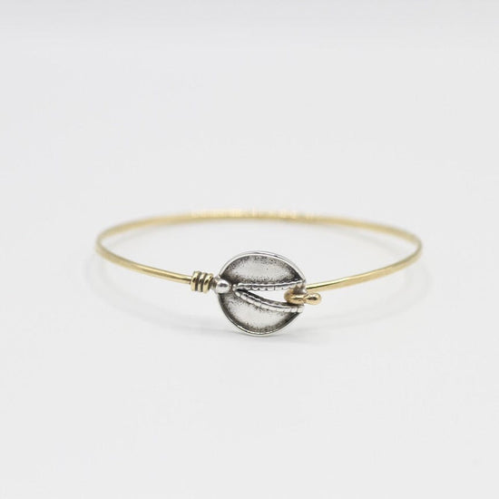 BRC Brass Hook Bangle with Sterling Silver Circle