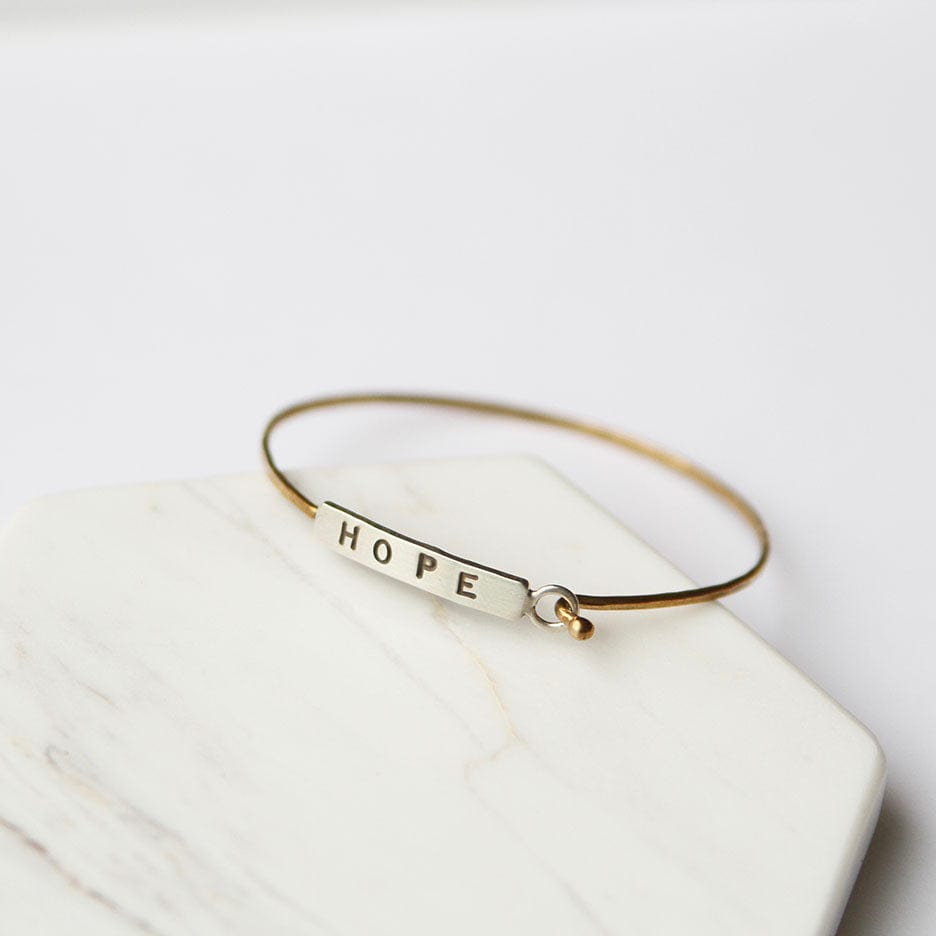 BRC-BRASS Hope Plate Bracelet