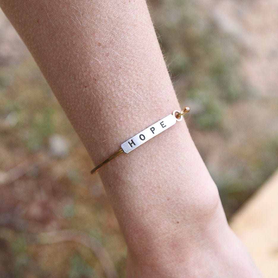 BRC-BRASS Hope Plate Bracelet