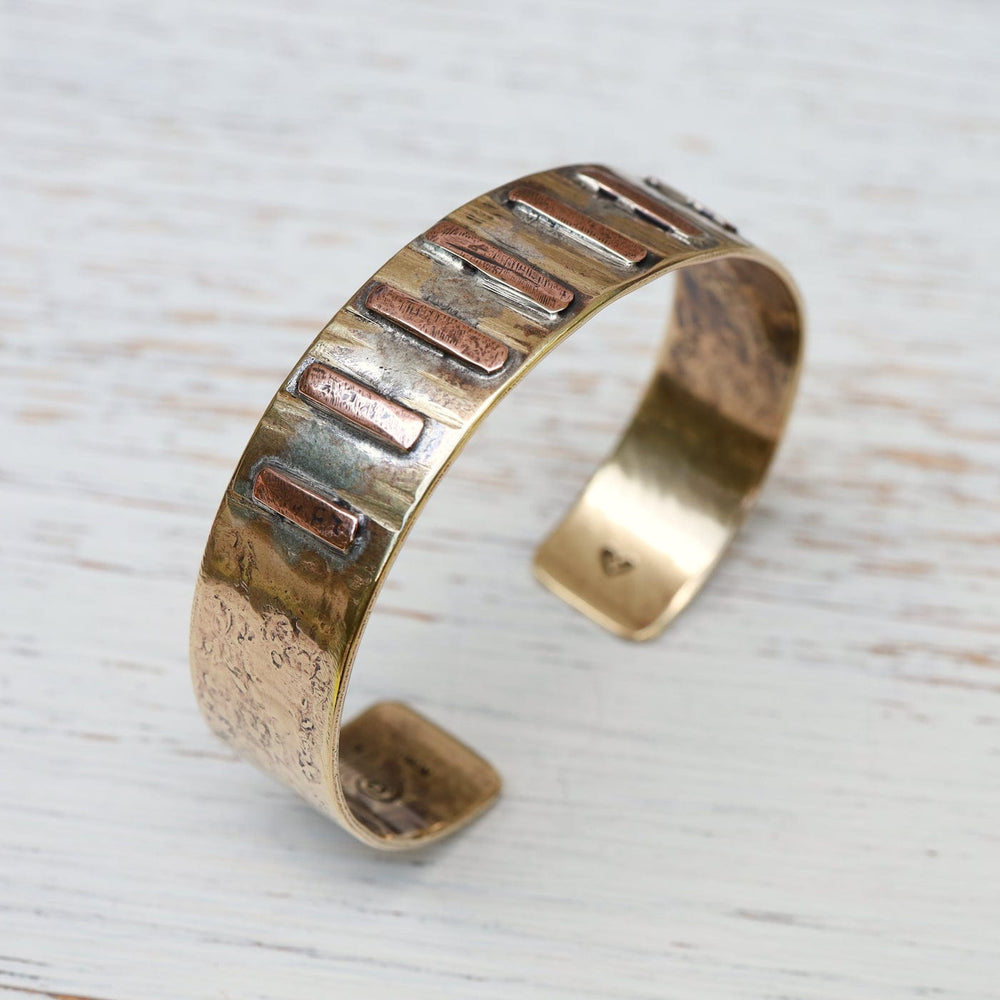 
                  
                    BRC-BRASS Lined Mixed Metal Cuff Bracelet
                  
                