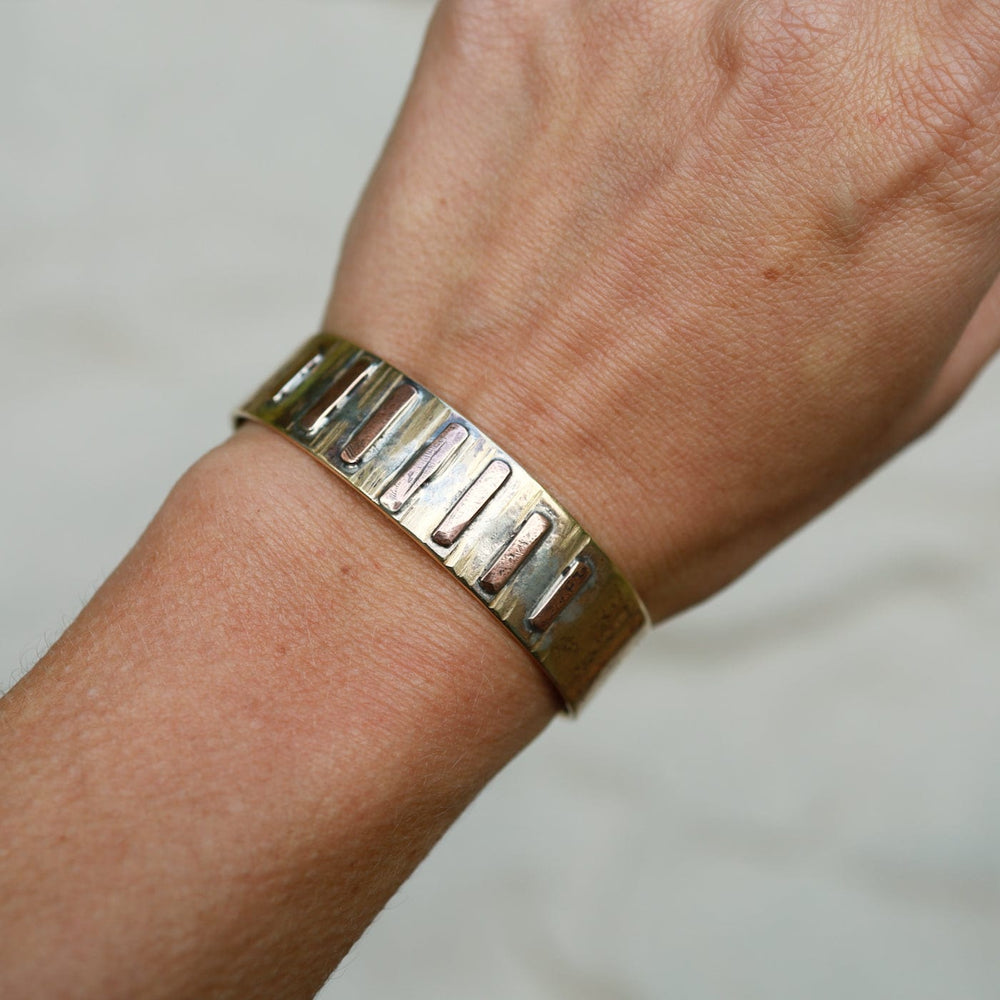 
                  
                    BRC-BRASS Lined Mixed Metal Cuff Bracelet
                  
                