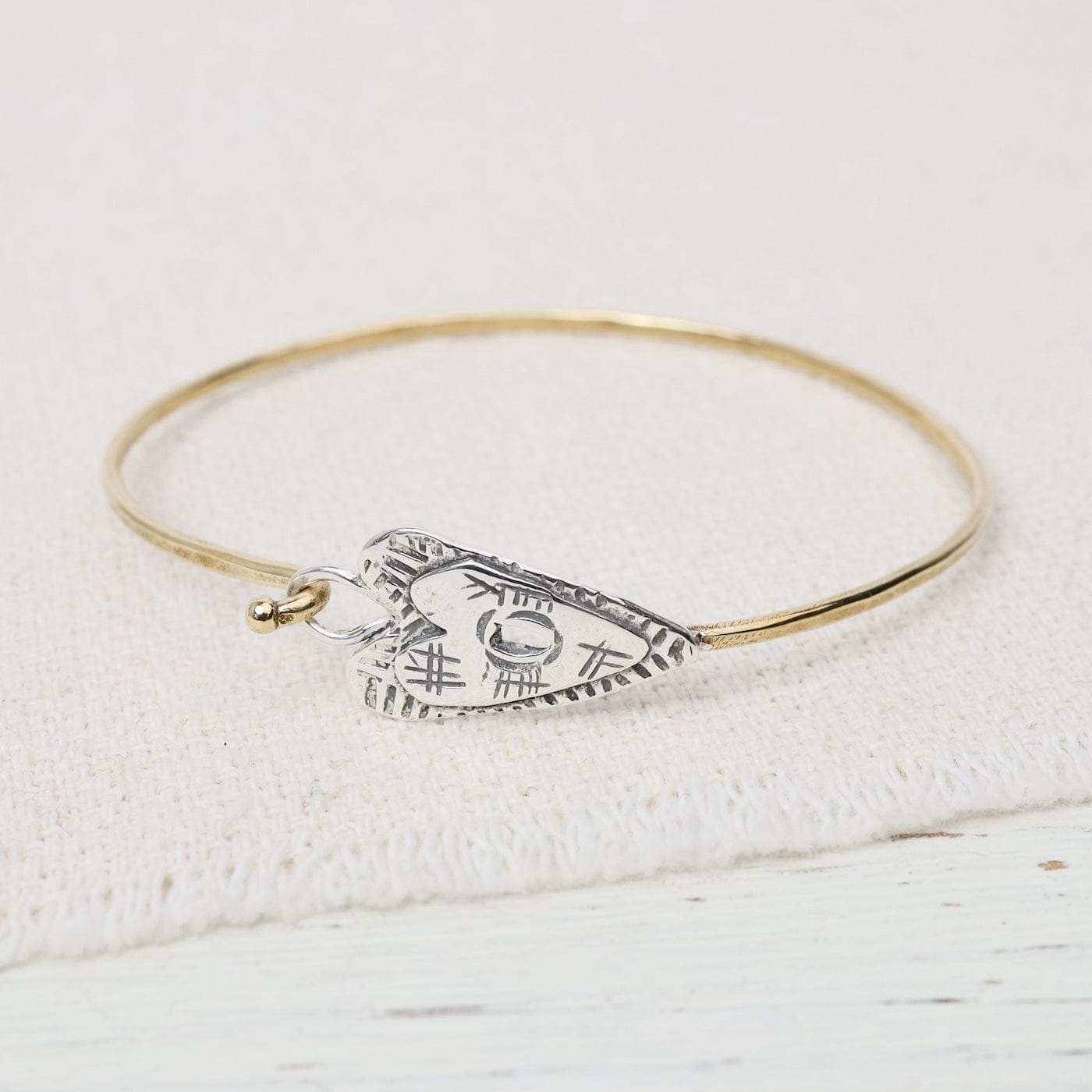 BRC Brass & Silver Love Bracelet