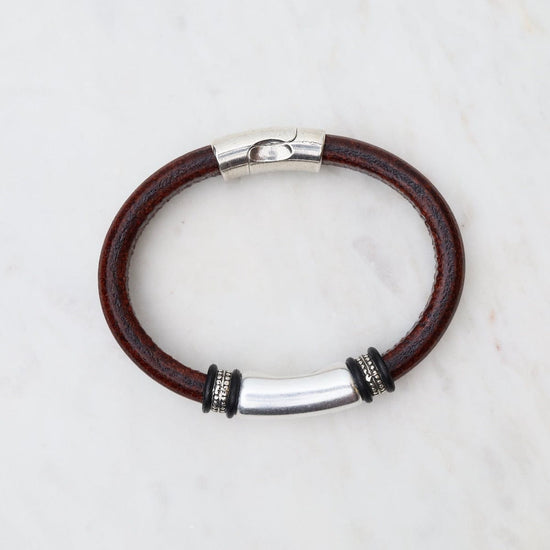 BRC Brown Titan Leather Bracelet