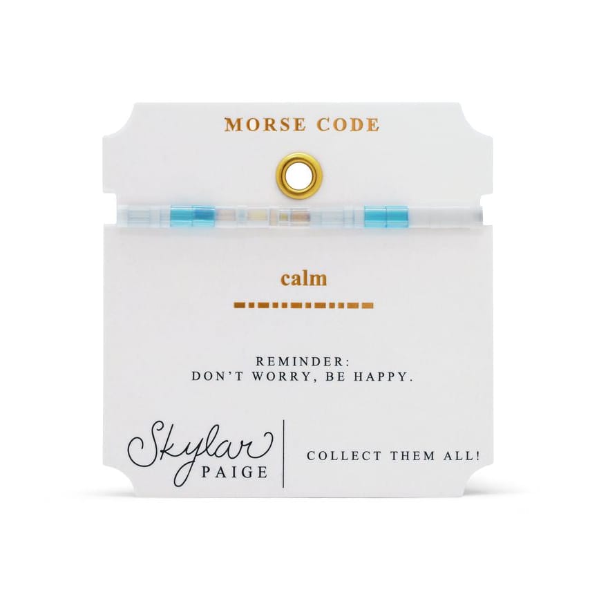 BRC Calm - Morse Code Tila Beaded Bracelet