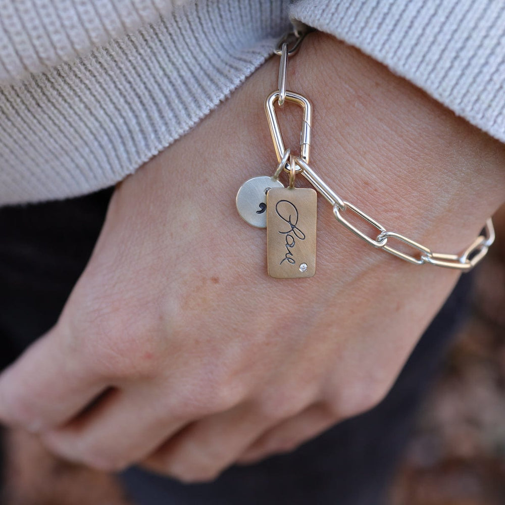 
                      
                        BRC Carabiner Bracelet ~ 5.2mm Sterling Silver Link Chain
                      
                    