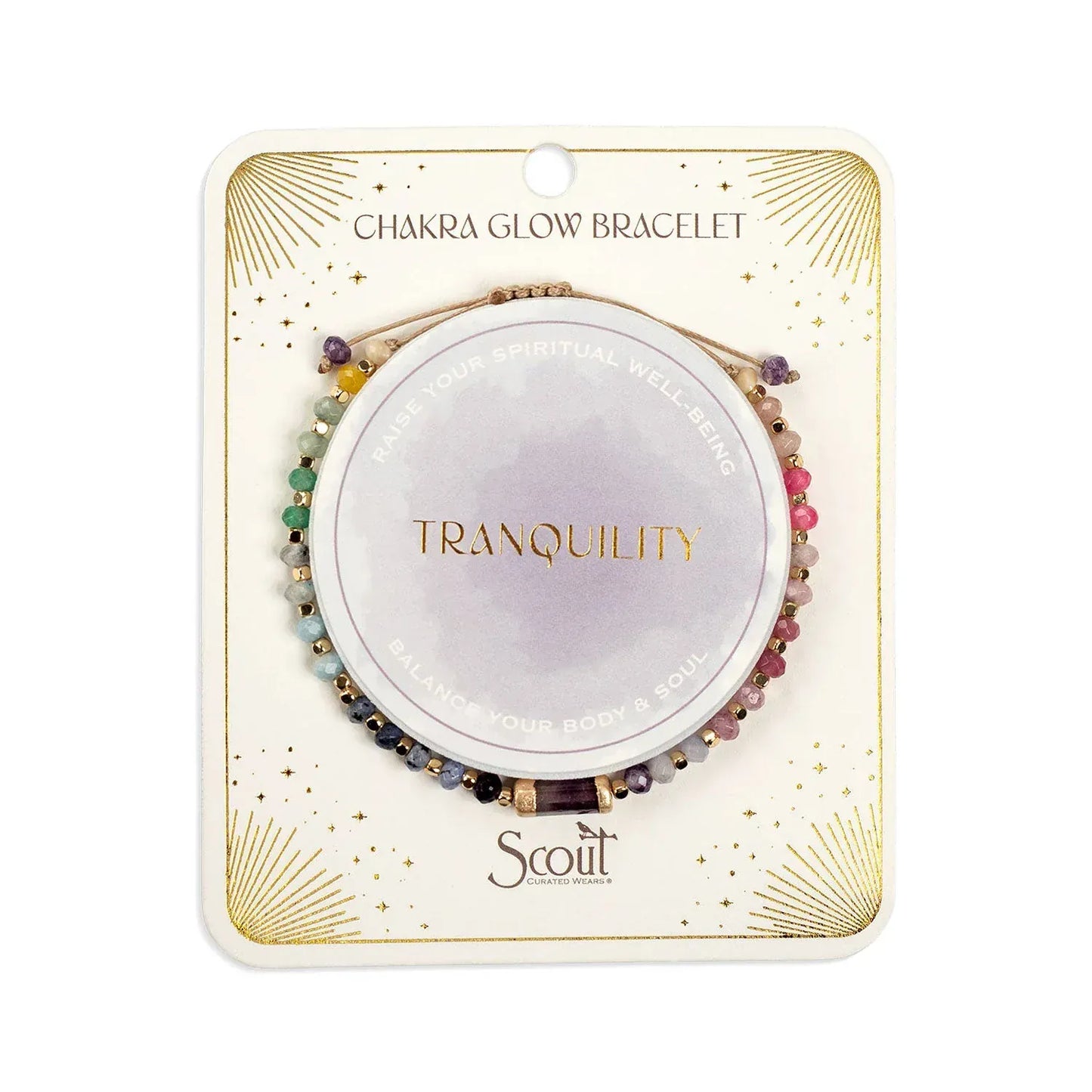 BRC Chakra Glow Bracelet - Tranquility/Crown/Gold